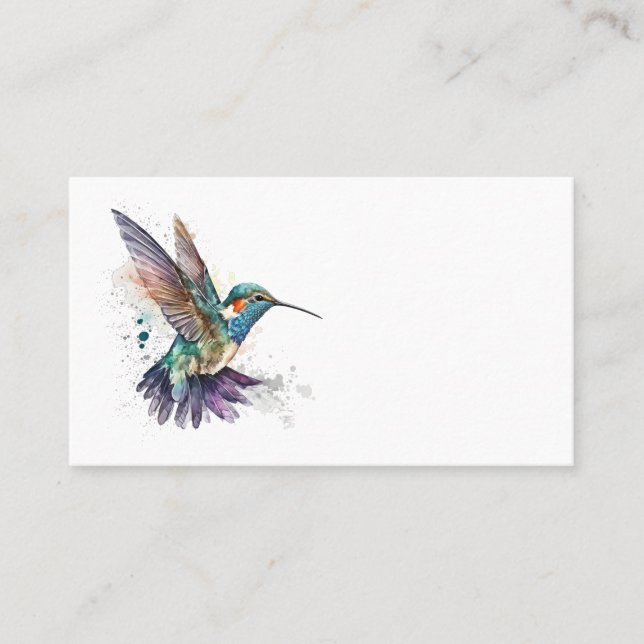 Tarjetas de visita de Hummingbird (Anverso)