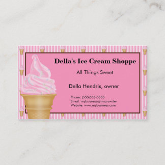 Tarjetas de visita de Ice Cream Shop