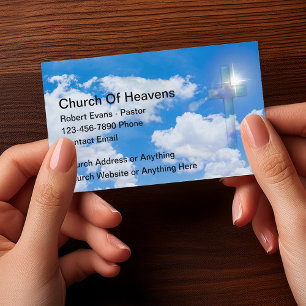 Tarjetas de visita de iglesia cristiana
