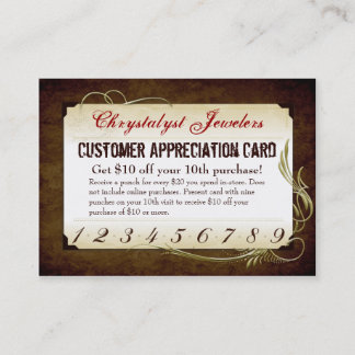 Tarjetas de visita de incentivo para cristalizador