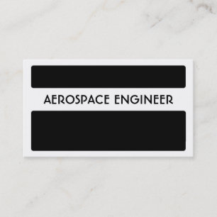 Tarjetas de visita de ingeniero aeroespacial blanc