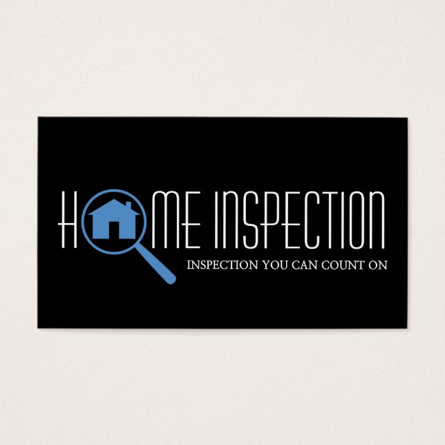 Tarjetas de visita de inspección para el hogar mod (Frente)