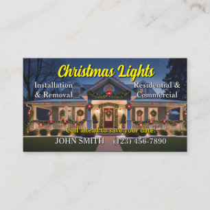 Tarjetas de visita de instalación de luces para na