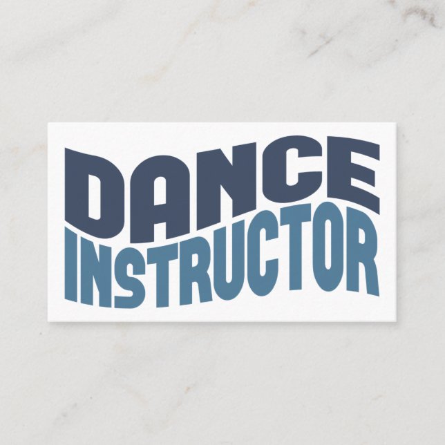 Tarjetas de visita de instructor de baile (Anverso)