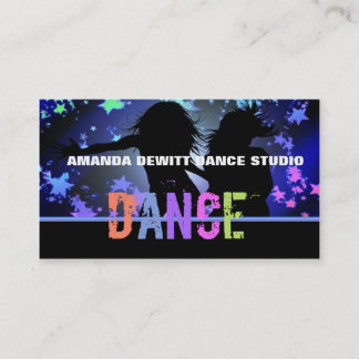 Tarjetas de visita de instructor de baile