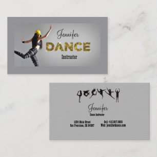 Tarjetas de visita de instructor de danza de Guay