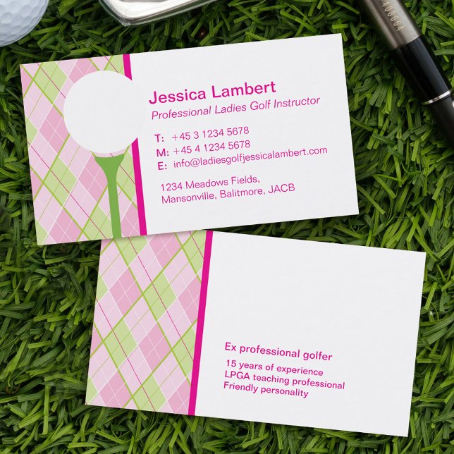 Tarjetas de visita de instructores de golf para da (Subido por el creador)