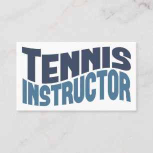 Tarjetas de visita de instructores de tenis