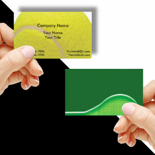 Tarjetas de visita de instructores de tenis