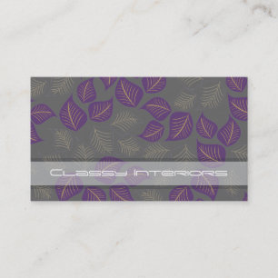 Tarjetas de visita de interiores clásicas.