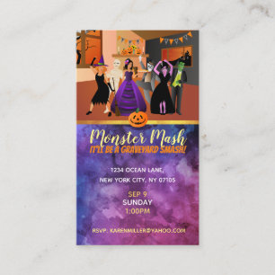 Tarjetas de visita de invitaciones de Halloween