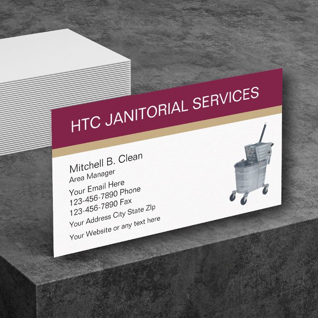 Tarjetas de visita de Janitorial Services (Subido por el creador)