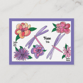 Tarjetas de visita de jardín tranquilo