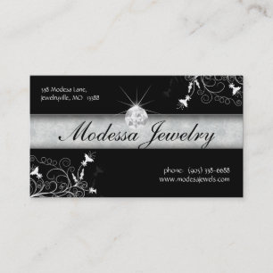 Tarjetas de visita de joyas de nacimiento Floral B