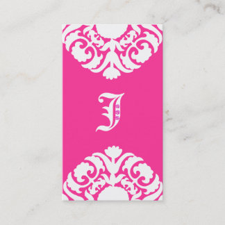Tarjetas de visita de joyería Damask Monograma PIn