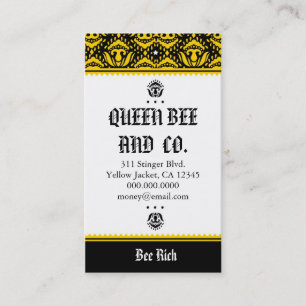 TARJETAS DE VISITA DE LA ABEJA DEL *QUEEN DE