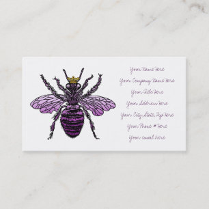 Tarjetas de visita de la abeja reina de Carleigh