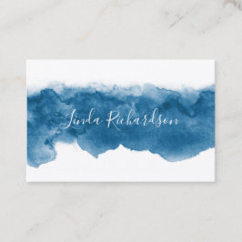 Tarjetas de visita de la acuarela - azul elegante
