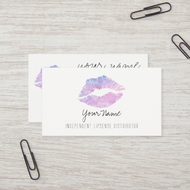 Tarjetas de visita de la acuarela de la lila (Anverso/Reverso In Situ)