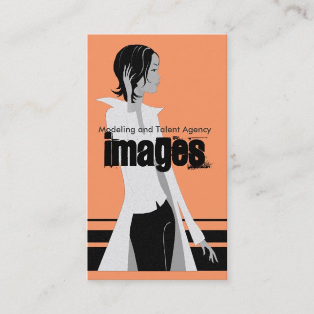 Tarjetas de visita de la agencia de modelos y tale (Anverso)