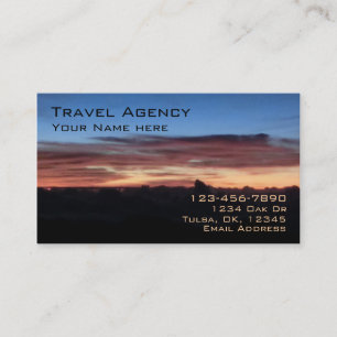 Tarjetas de visita de la agencia de viajes Sunrise