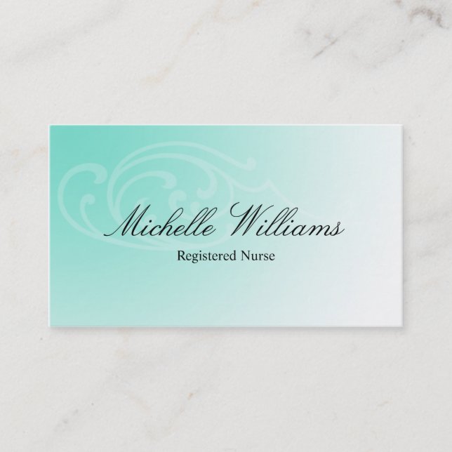 Tarjetas de visita de la aguamarina de la (Anverso)