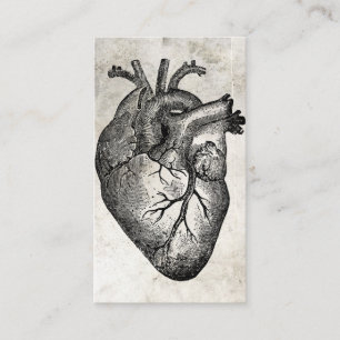 Tarjetas de visita de la anatomía del corazón del