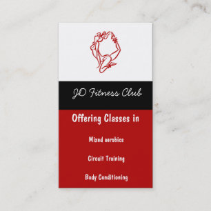 Tarjetas de visita de la aptitud