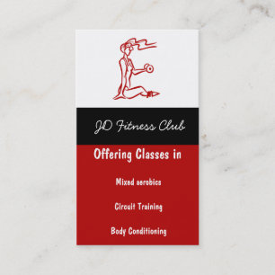 Tarjetas de visita de la aptitud