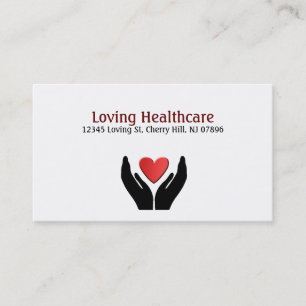 Tarjetas de visita de la atención sanitaria