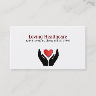 Tarjetas de visita de la atención sanitaria