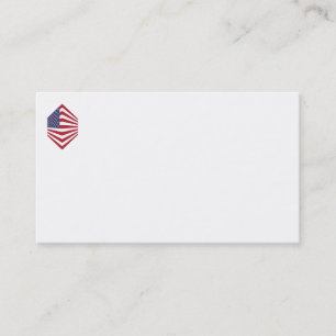 Tarjetas de visita de la bandera de Estados Unidos