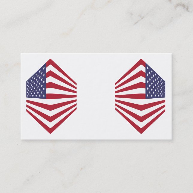 Tarjetas de visita de la bandera de Estados Unidos (Anverso)