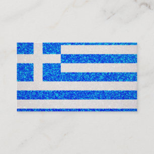 Tarjetas de visita de la bandera griega del purpur
