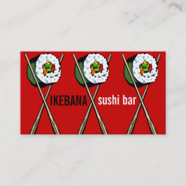 Tarjetas de visita de la barra de sushi