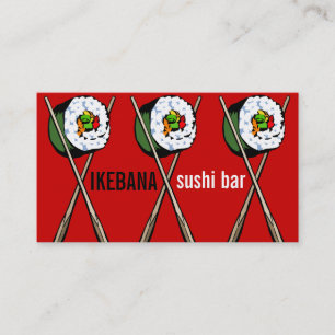 Tarjetas de visita de la barra de sushi