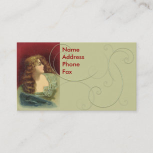 Tarjetas de visita de la belleza del vintage