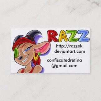 Tarjetas de visita de la burla