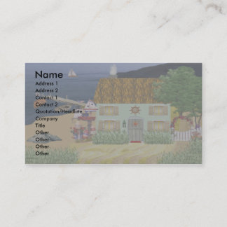 Tarjetas de visita de la cabaña de la playa