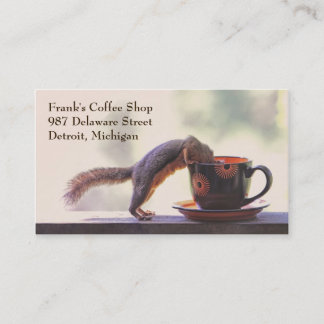 Tarjetas de visita de la cafetería o del café de