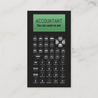 Tarjetas de visita de la calculadora