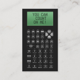 Tarjetas de visita de la calculadora
