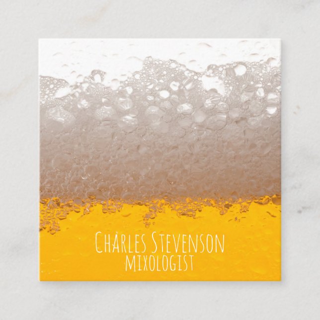 Tarjetas de visita de la cerveza (Anverso)