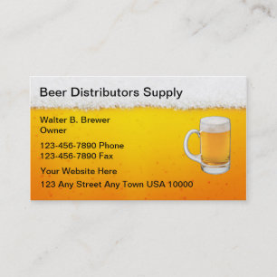 Tarjetas de visita de la cerveza