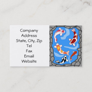 Tarjetas de visita de la charca de Koi