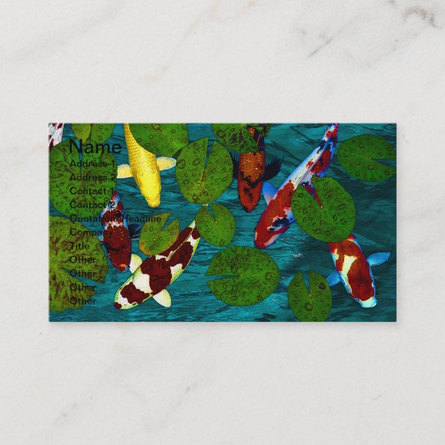 Tarjetas de visita de la CHARCA de KOI (Anverso)