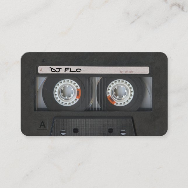 Tarjetas de visita de la cinta de casete para DJ (Anverso)