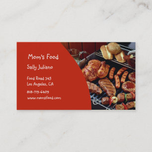 Tarjetas de visita de la comida de la mamá