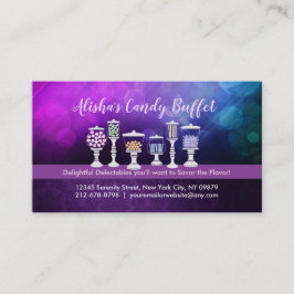 Tarjetas de visita de la comida fría del caramelo