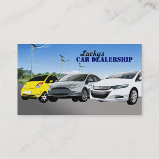Tarjetas de visita de la concesión de coche